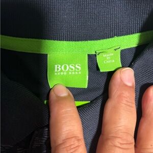 Boss Black and Gray Patterned Fabric